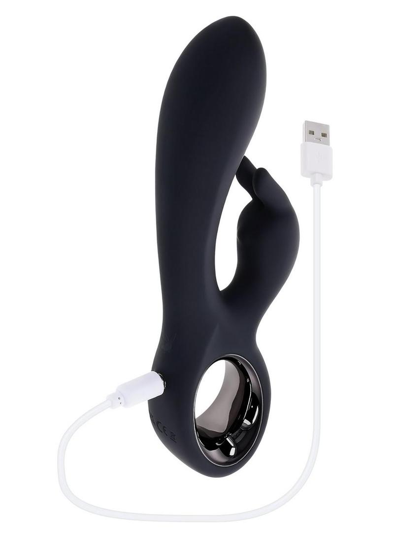 Playboy Late Night Bunny Rechargeable Silicone Dual Vibrator