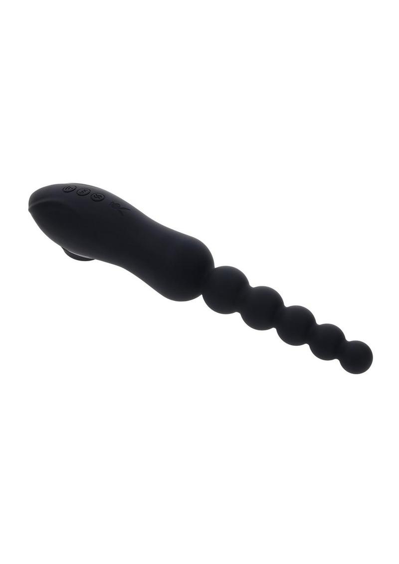 Playboy Let It Bead Rechargeable Silicone Anal Beads - Black