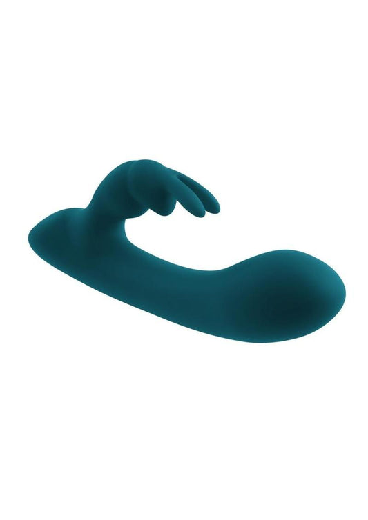 Playboy Lil Rabbit Rechargeable Silicone Vibrator - Teal