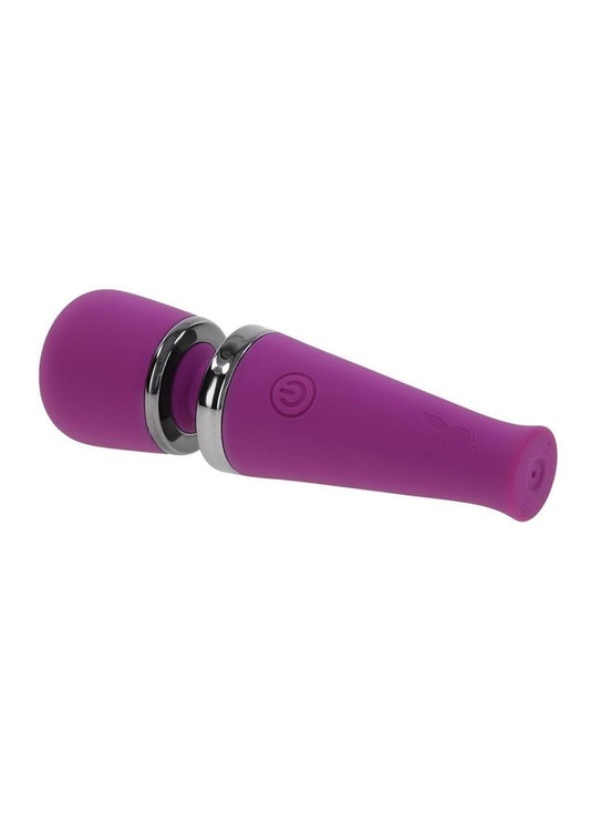 Playboy Mic Drop Rechargeable Silicone Wand - Purple