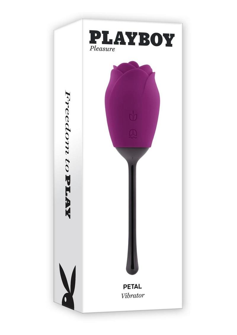 Playboy Petal Rechargeable Silicone Clitoral Stimulator - Purple