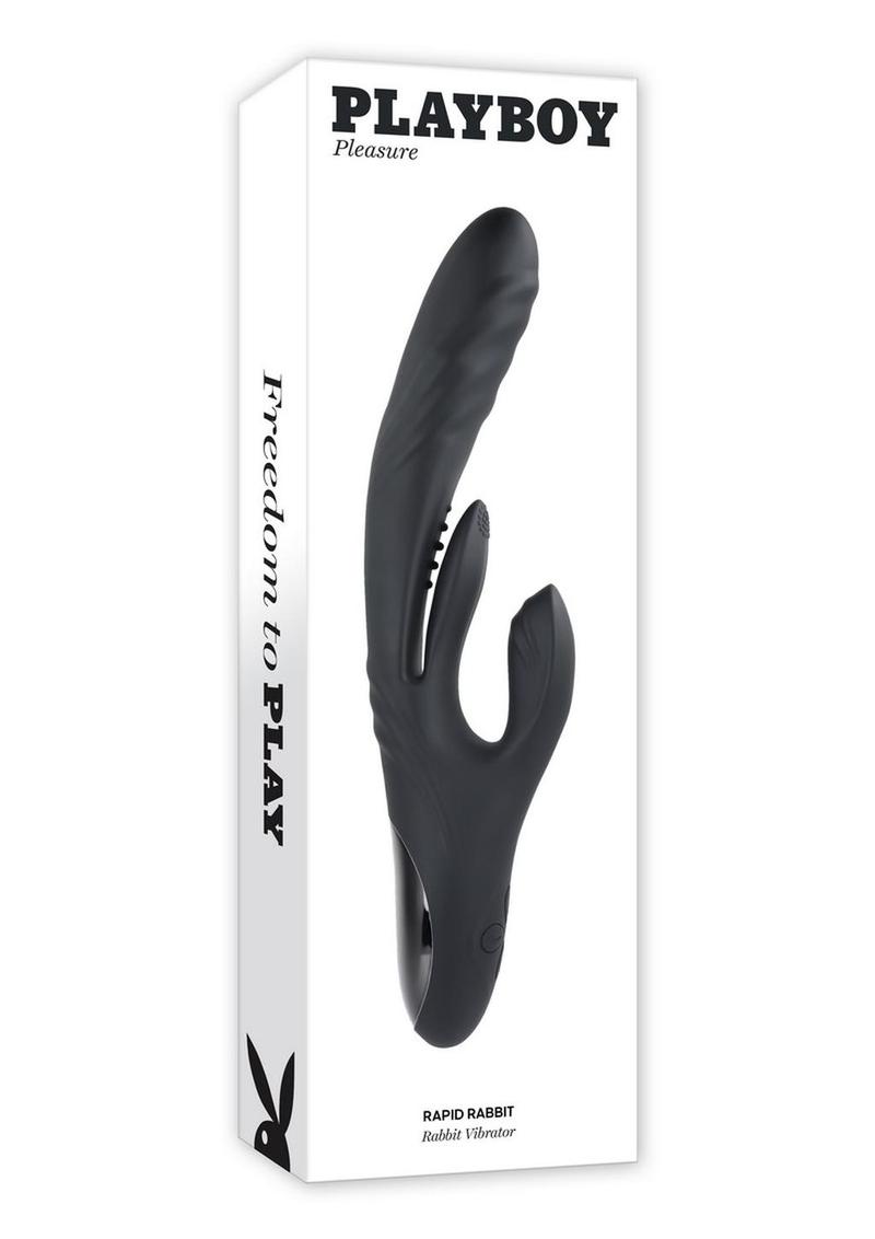 Playboy Rapid Rabbit Rechargeable Silicone Vibrator