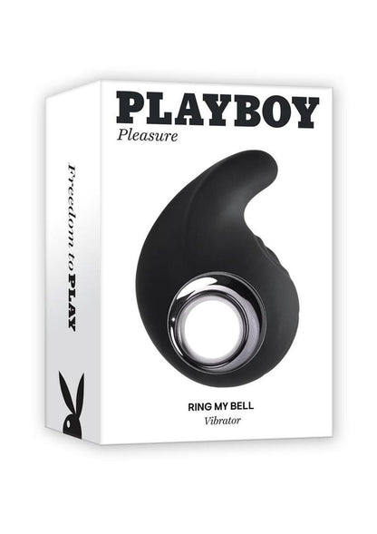 Playboy Ring My Bell Rechargeable Silicone Vibrating Tip - Black