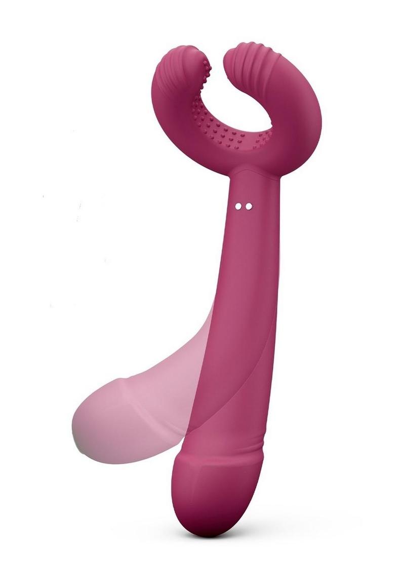 Please Me Rechargeable Silicone Vibrator - Plum Star/Purple