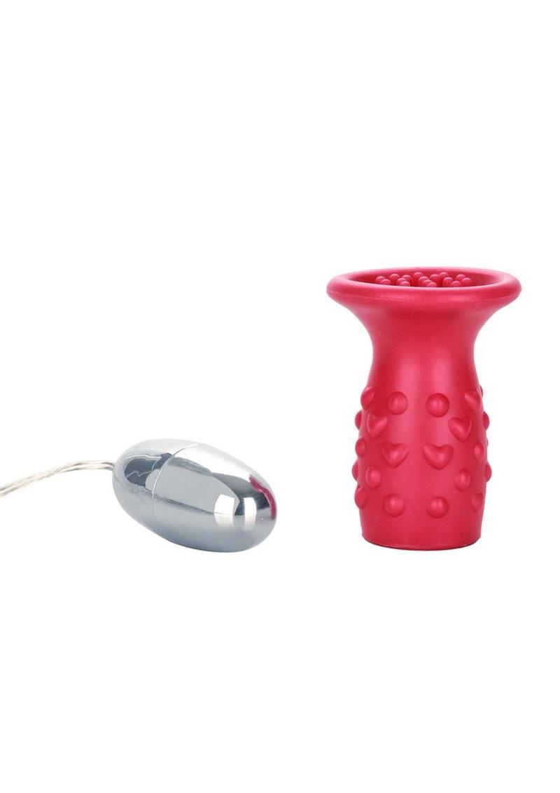 Pleasure Kiss Massager with Remote Control - Pink