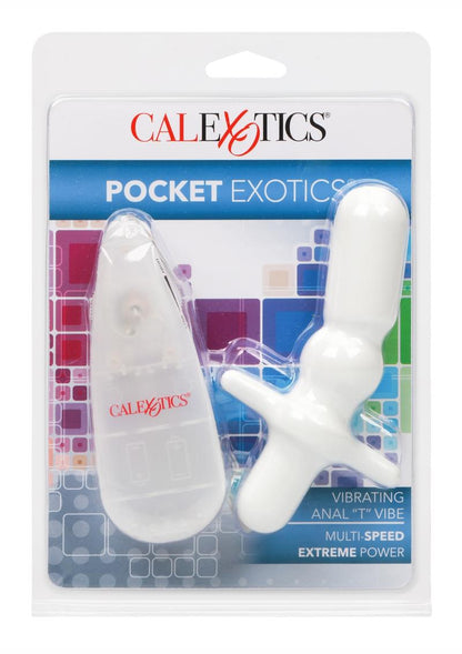 Pocket Exotics Anal T Vibrating Butt Plug - Ivory