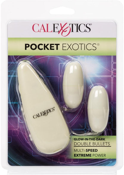 Pocket Exotics Glow In The Dark Double Bullets - Glow