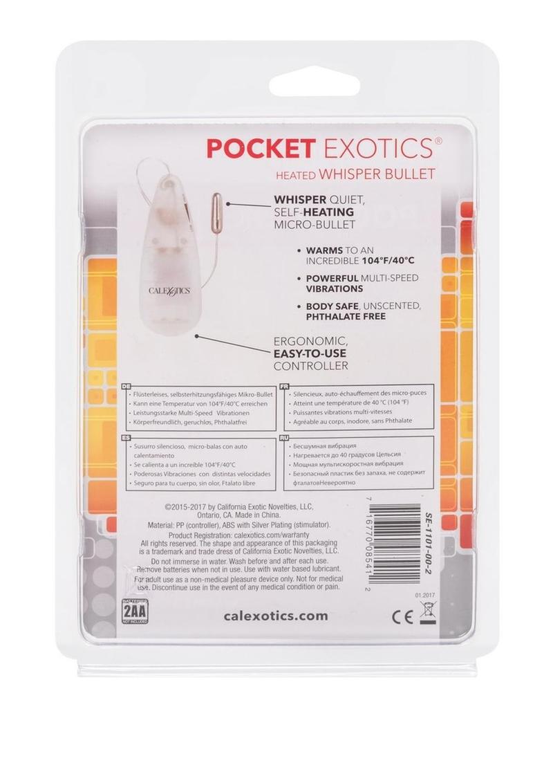 Pocket Exotics Warming Whisper Bullet - Silver