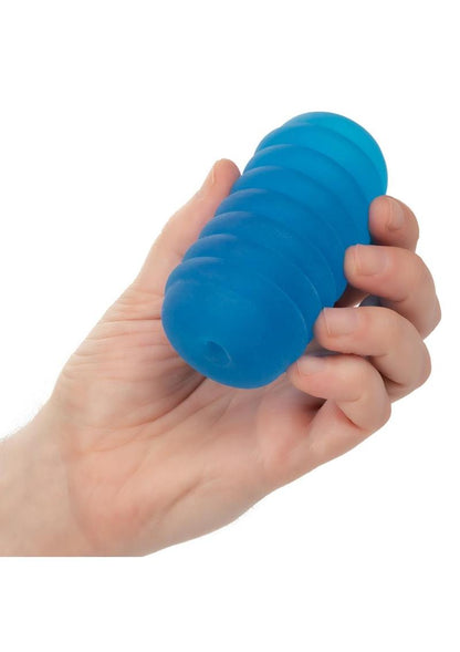 Pop Sock Ribbed Stroker - Blue