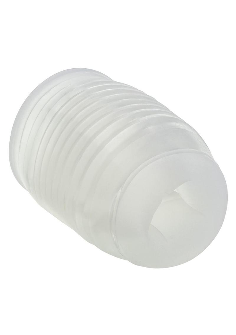 Pop Sock Ribbed Stroker - Clear