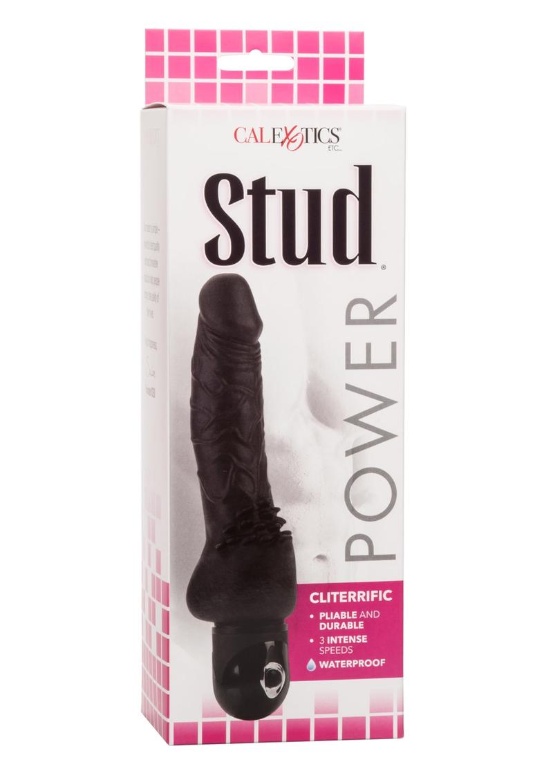 Power Stud Cliterrific Vibrator Waterproof - Black - 6.75in