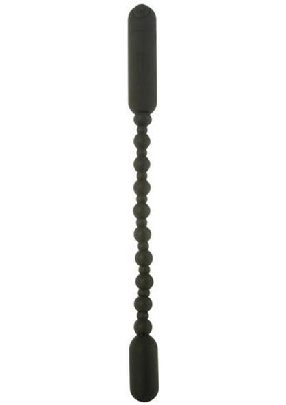 Powerbullet Rechargeable Silicone Booty Beads - Black - 10in