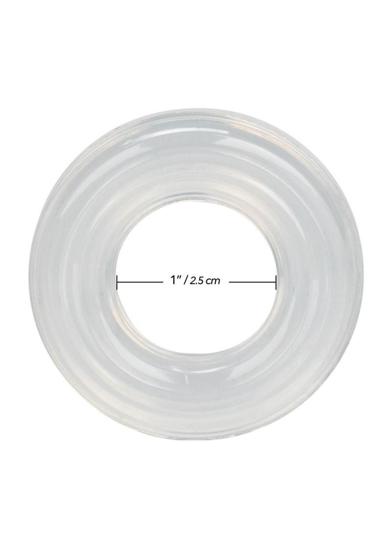 Premium Silicone Cock Ring - Clear - Large