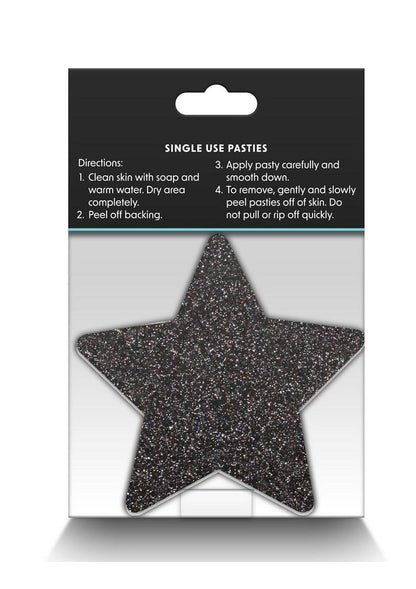 Pretty Pasties Glitter Stars - Black/Gold