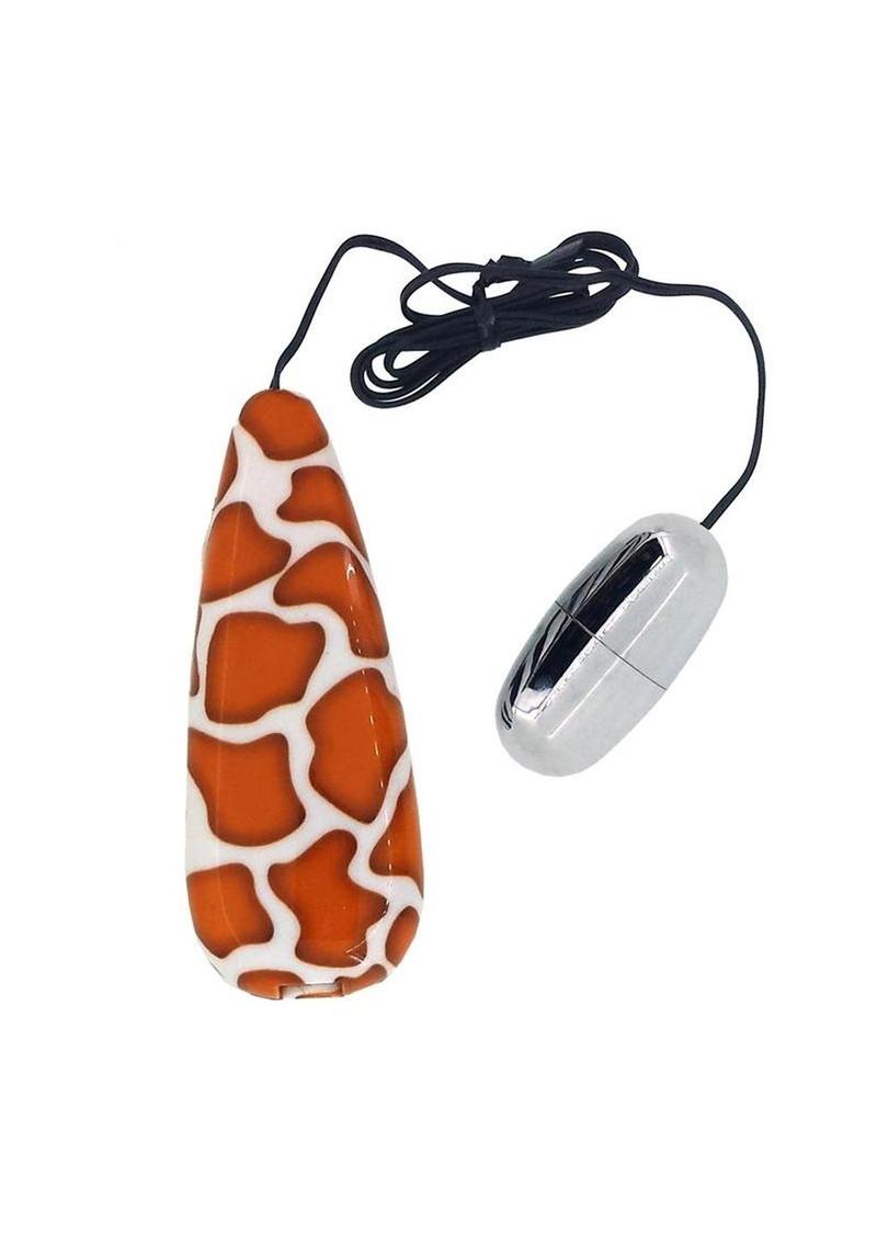 Primal Instinct Bullet with Remote Control - Animal Print/Giraffe Print/Orange