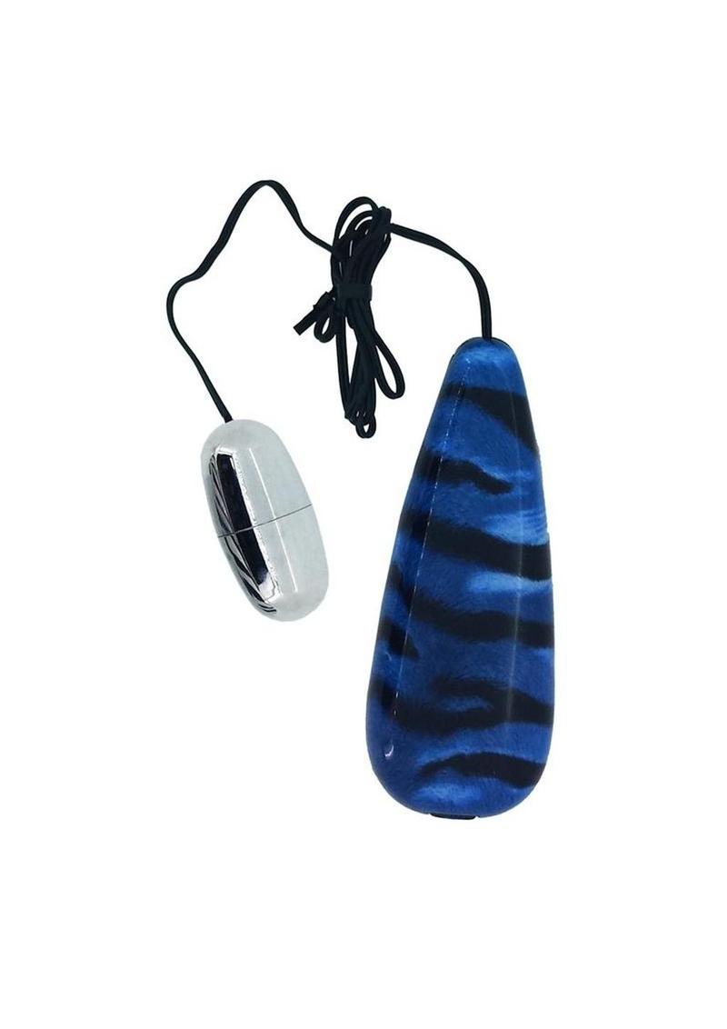 Primal Instinct Bullet with Remote Control - Animal Print/Blue/Tiger Print