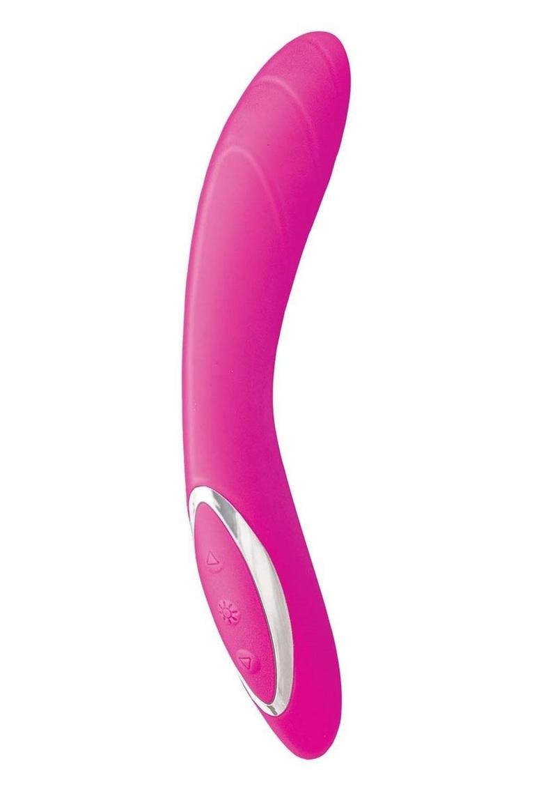 Princess Dynamic Heat Rechargeable Silicone Vibrator with Clitoral Stimulator