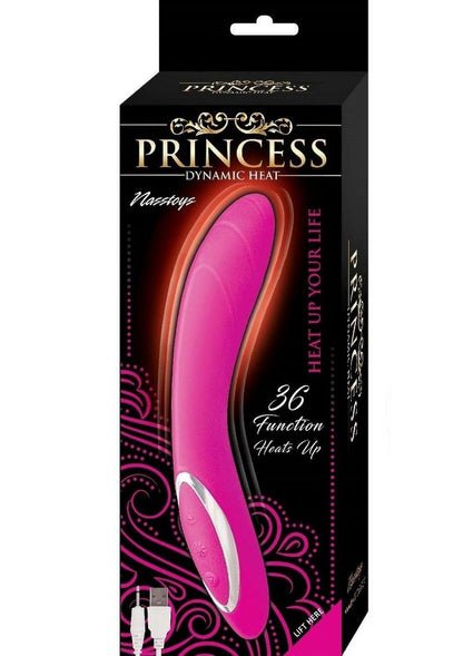 Princess Dynamic Heat Rechargeable Silicone Vibrator with Clitoral Stimulator