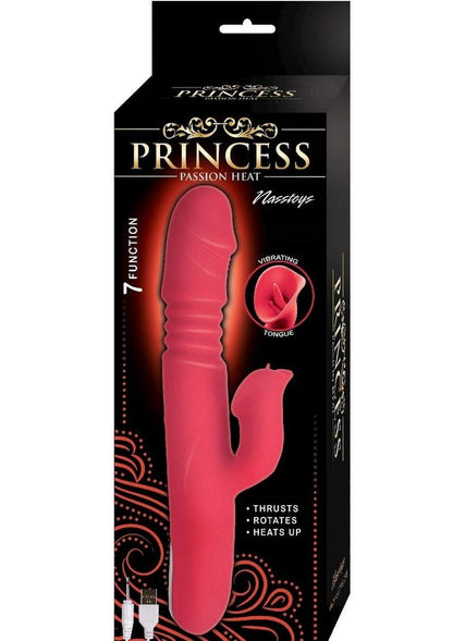 Princess Passion Heat Rechargeable Silicone Warming Vibrator with Clitoral Wheel