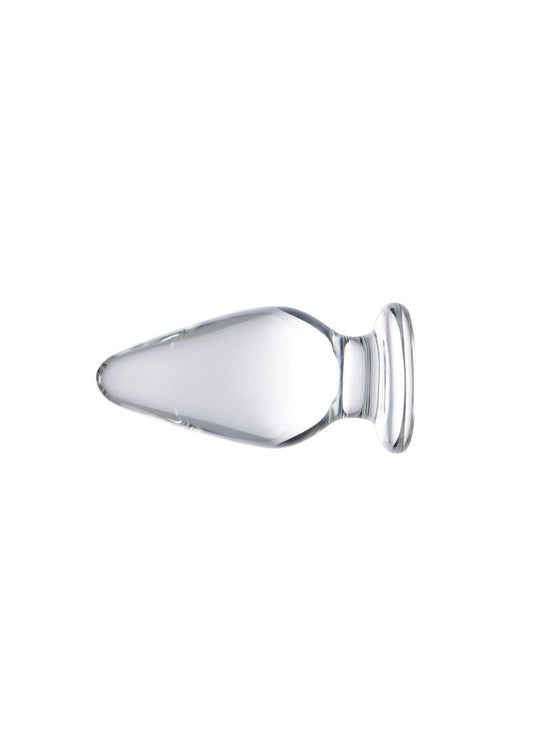 Prisms Ember Weighted Tapered Glass Anal Plug - Clear