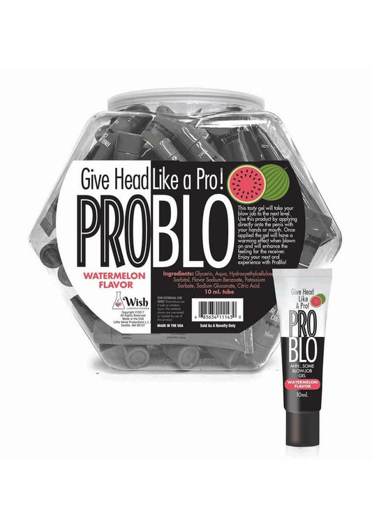 Problo Fishbowl Oral Pleasure Flavored Gel 10ml (65 Per Bowl) - Watermelon