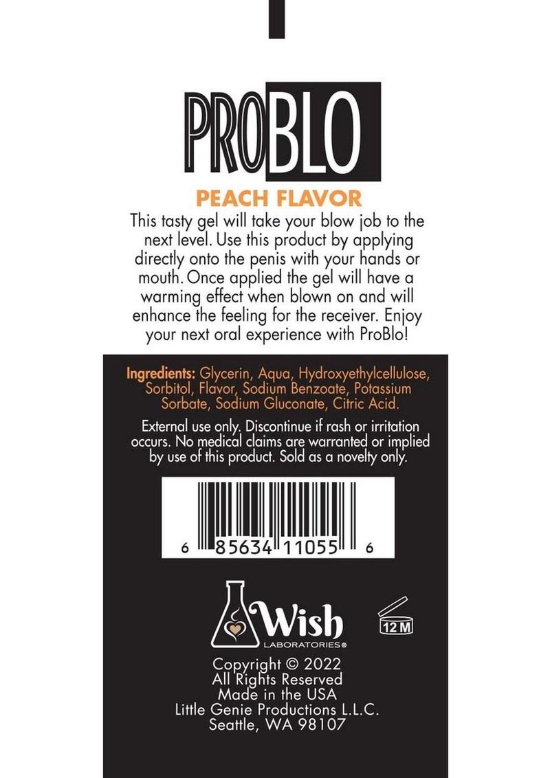 Problo Oral Pleasure Flavored Gel 1.5oz - Peach