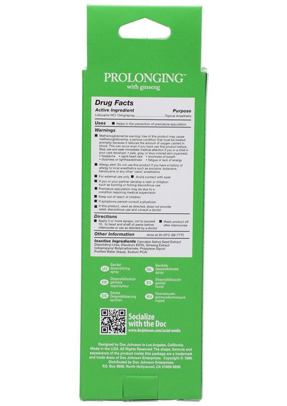 Proloonging Delay Spray For Men - 2oz - Boxed