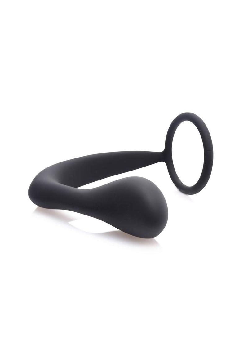 Prostatic Play Explorer II Silicone Prostate Stimulator + Cock Ring - Black