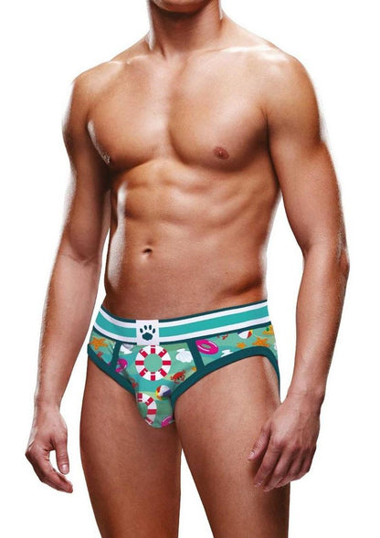 Prowler Beach Brief - Aqua/Green - XLarge