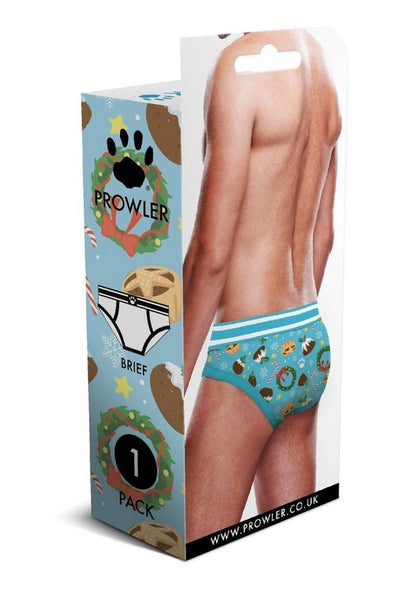 Prowler Christmas Pudding Brief - Blue/White - Large