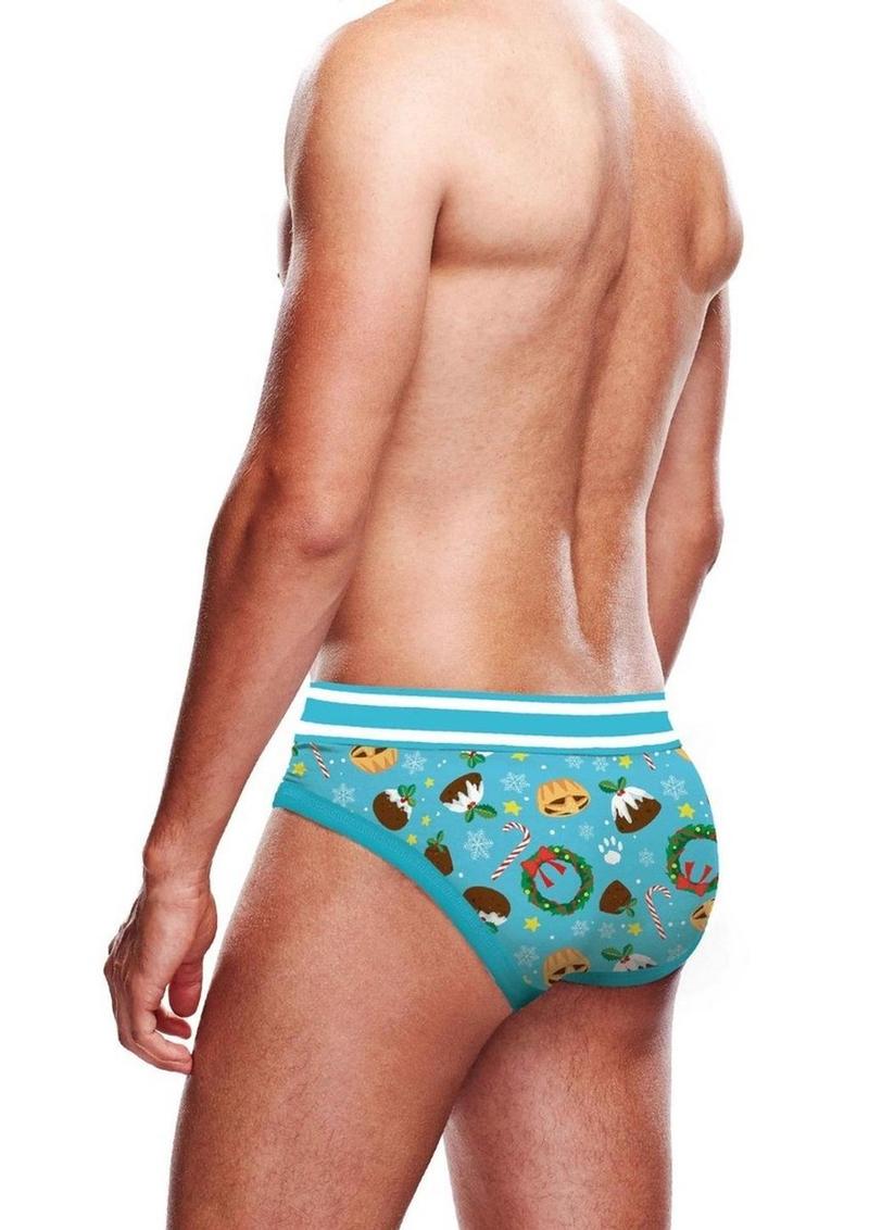 Prowler Christmas Pudding Brief - Blue/White - XLarge