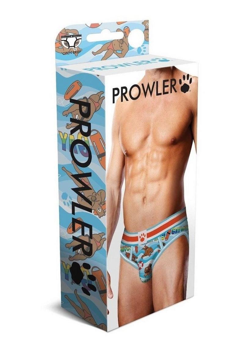 Prowler Gaywatch Bears Open Brief - Blue/Orange - Large