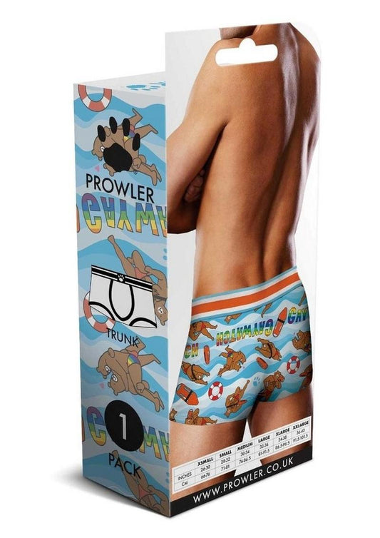 Prowler Gaywatch Bears Trunk - Blue/Orange - XSmall