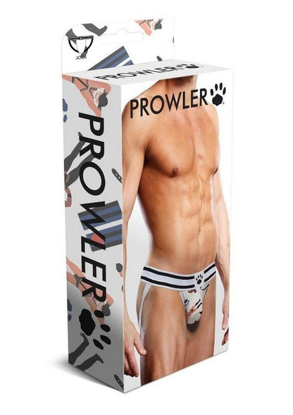 Prowler Leather Pride Jock - Black/White - Medium