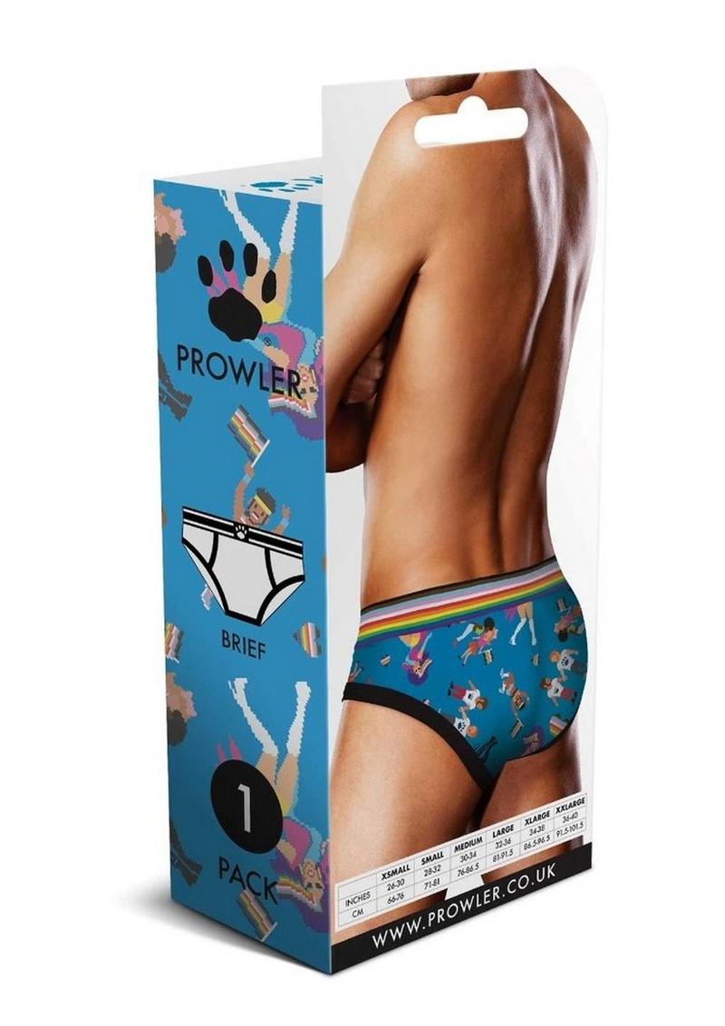 Prowler Pixel Art Gay Pride Collection Brief - Blue/Multicolor - XSmall