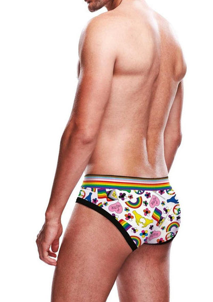 Prowler Pride Love and Peace 1 Brief - Multicolor/Rainbow - XLarge