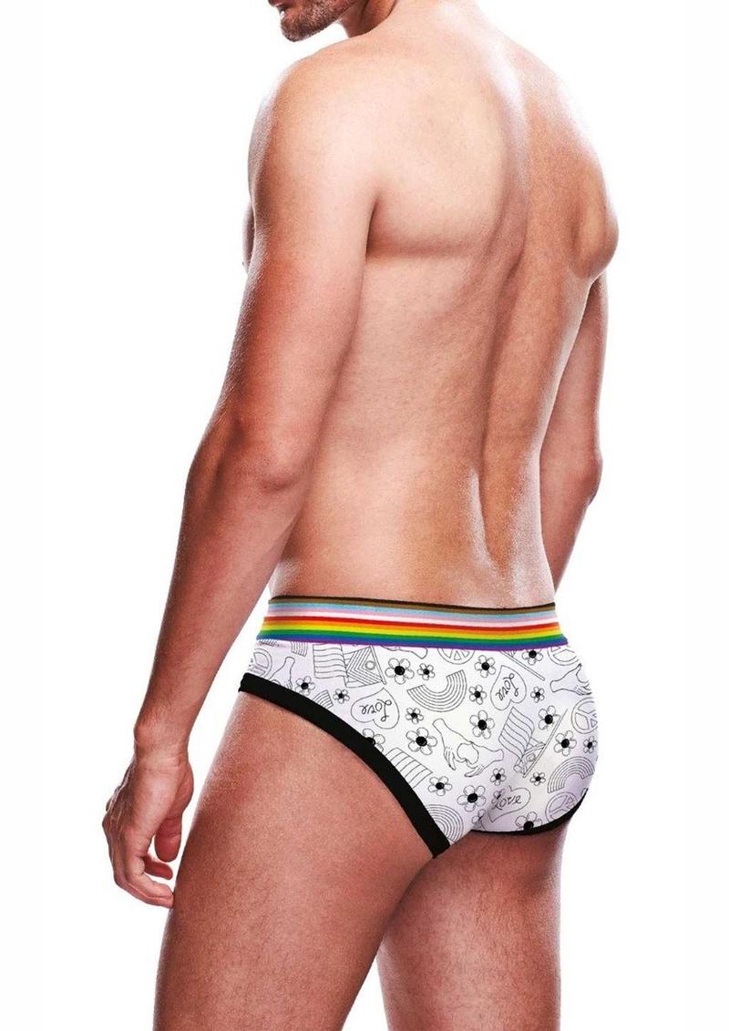 Prowler Pride Love and Peace 3 Brief - Multicolor/Rainbow - Medium