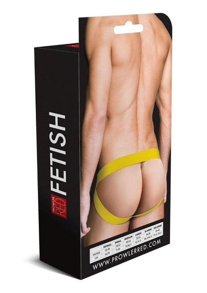 Prowler Red Ass-Less Jock - Black/Yellow - Small