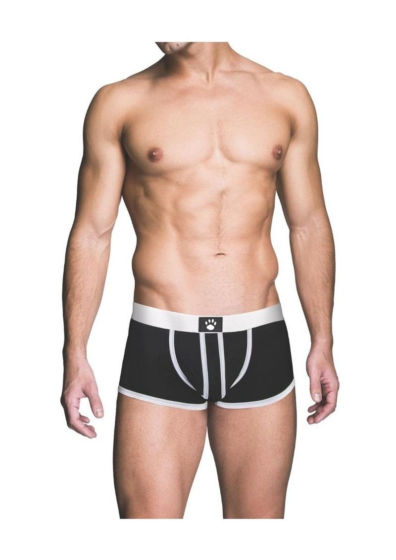 Prowler Red Ass-Less Trunk - Black/White - Medium