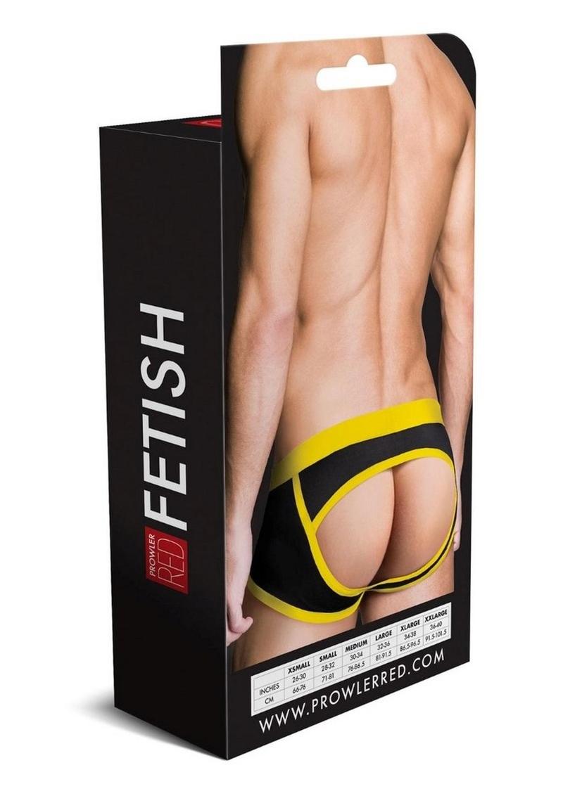 Prowler Red Ass-Less Trunk - Black/Yellow - Medium