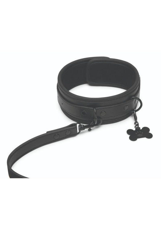 Prowler Red Collar and Leash - Black