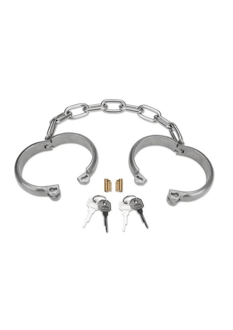 Prowler Red Heavy Duty Metal Handcuffs - Stainless