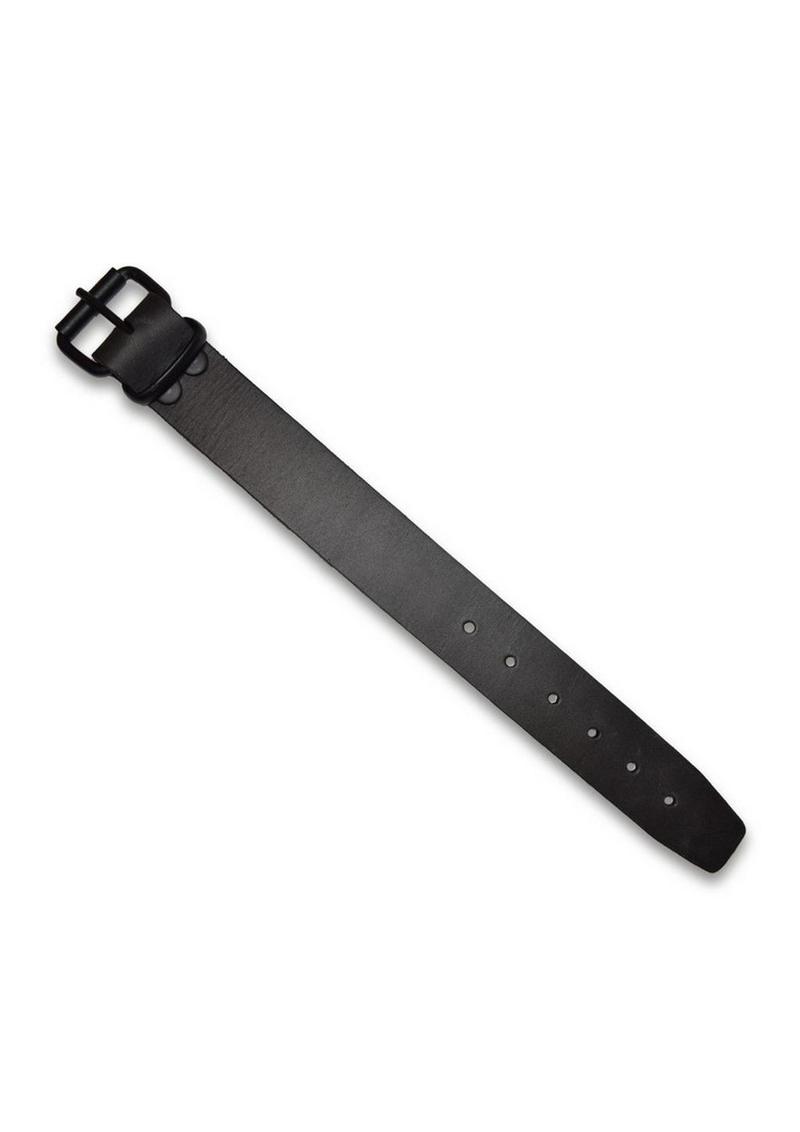 Prowler Red Leather Buckle Bicep Band - Black - Medium