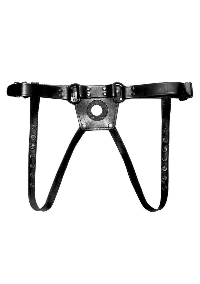 Prowler Leather Dong Harness - Black - XLarge