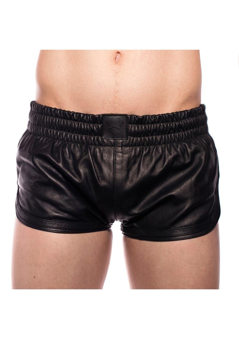 Prowler Red Leather Sport Shorts - Black - Small