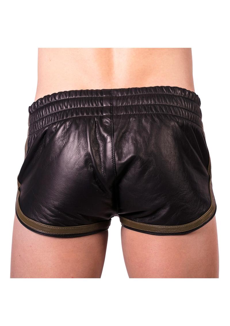 Prowler Red Leather Sport Shorts - Black/Green - XLarge