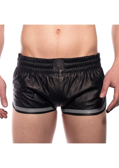 Prowler Red Leather Sport Shorts - Black/Gray/Grey - XSmall