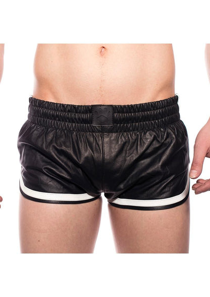 Prowler Red Leather Sport Shorts - Black/White - XXLarge