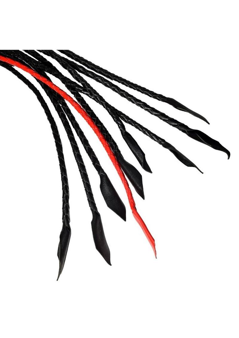 Prowler Red Short Handle Flogger - Black/Red