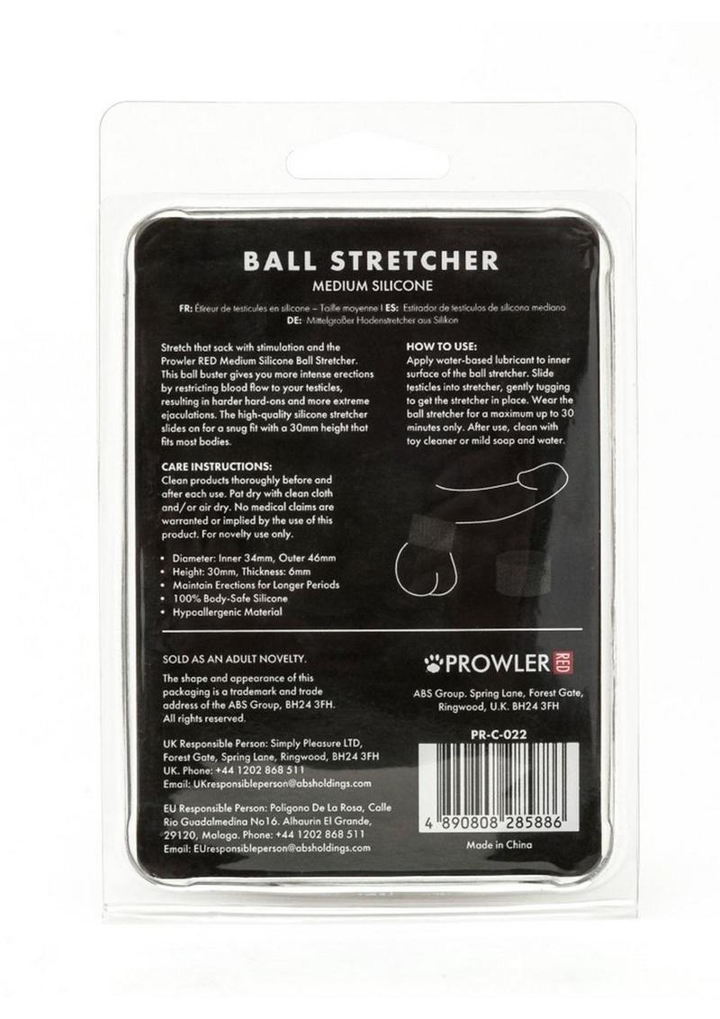 Prowler Red Silicone Ball Stretcher - Black - Medium